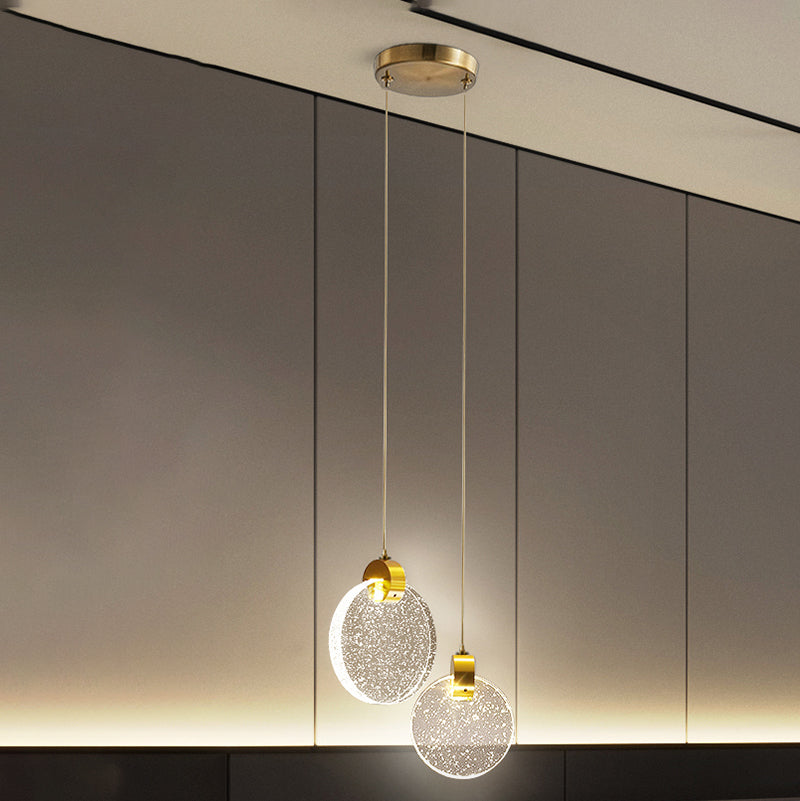 Geometrieformglas hängende Deckenleuchten moderne Style -Anhängerleuchten in Gold