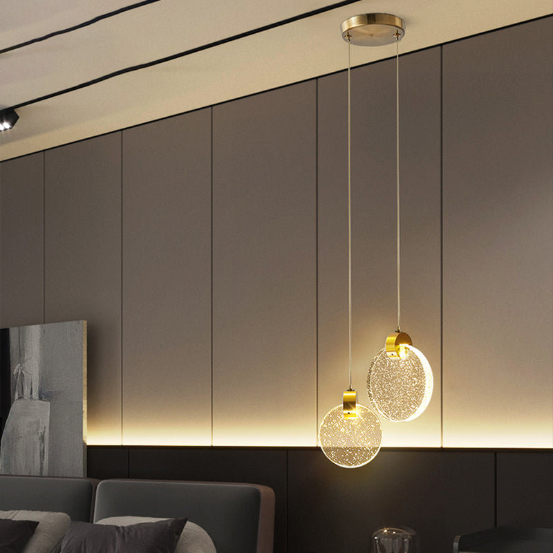 Geometrieformglas hängende Deckenleuchten moderne Style -Anhängerleuchten in Gold