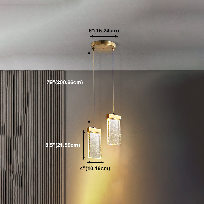 Geometrieformglas hängende Deckenleuchten moderne Style -Anhängerleuchten in Gold
