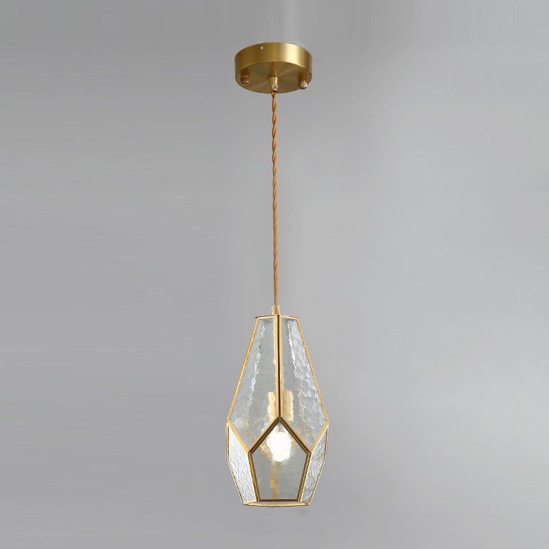 Gioometria in stile Tiffany Spiro appeso in vetro leggero lampada appesa singola