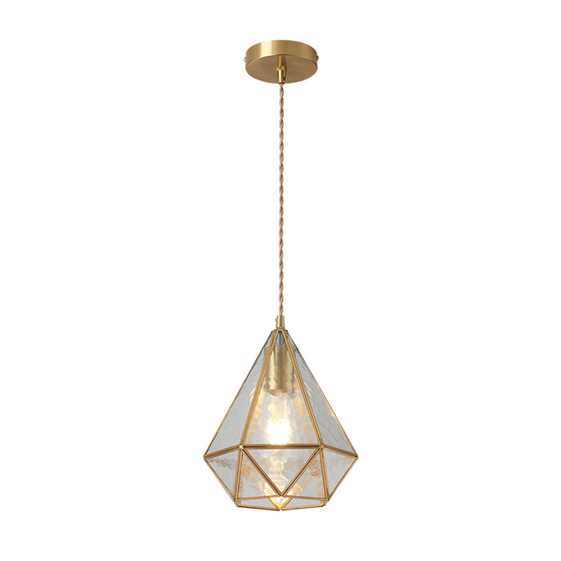 Tiffany Style Geometry Shape Hanging Light Glass Single Light Hanging Light Fixture