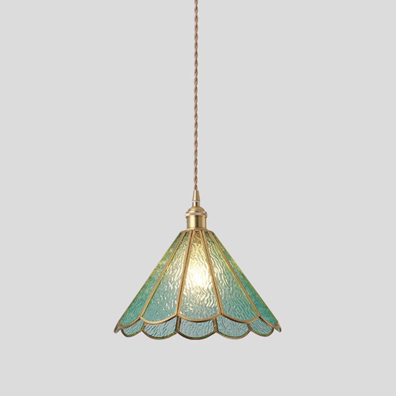 Tiffany Style Geometry Shape Hanging Light Glass Single Light Hanging Light Fixture