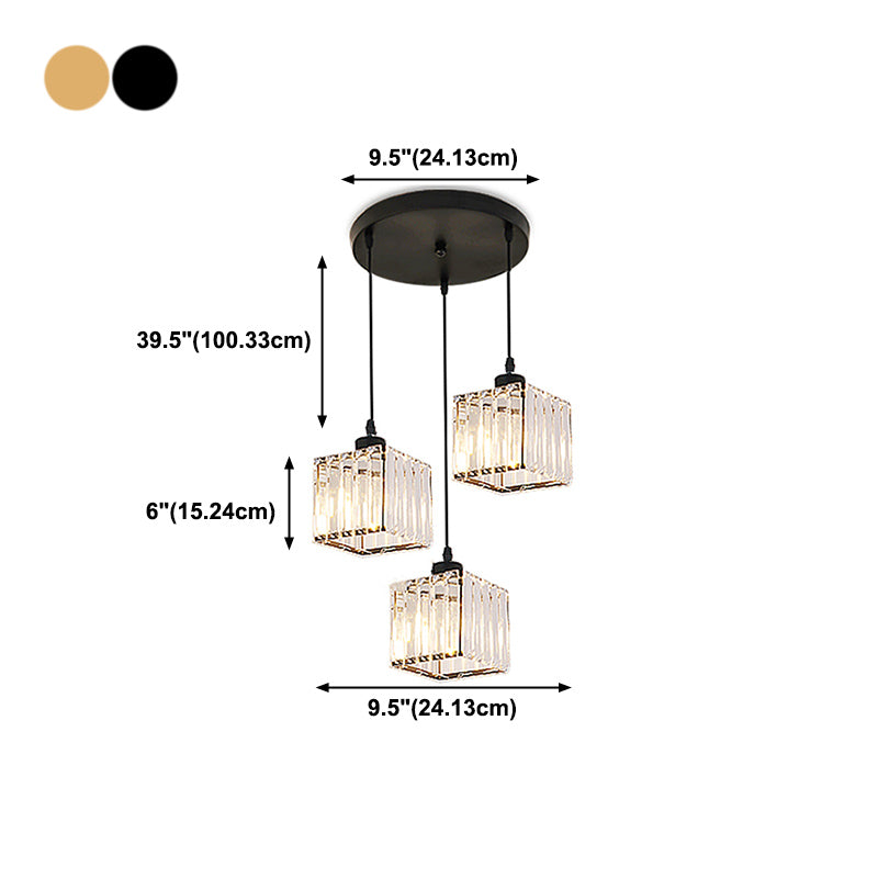 Luci a trazione della geometria a sospensione Crystal 3 Crystal 3 Freeputure appese