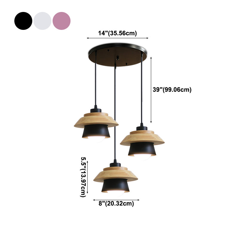 Moderner Stil Geometrisch nach unten Beleuchtung Metall Multi -Lichter hängende Deckenleuchten