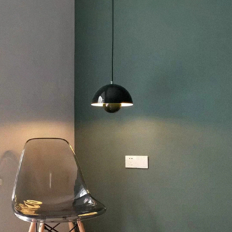 Luci appese a cupola in stile moderno in metallo 1 kit di luce a sospensione leggera