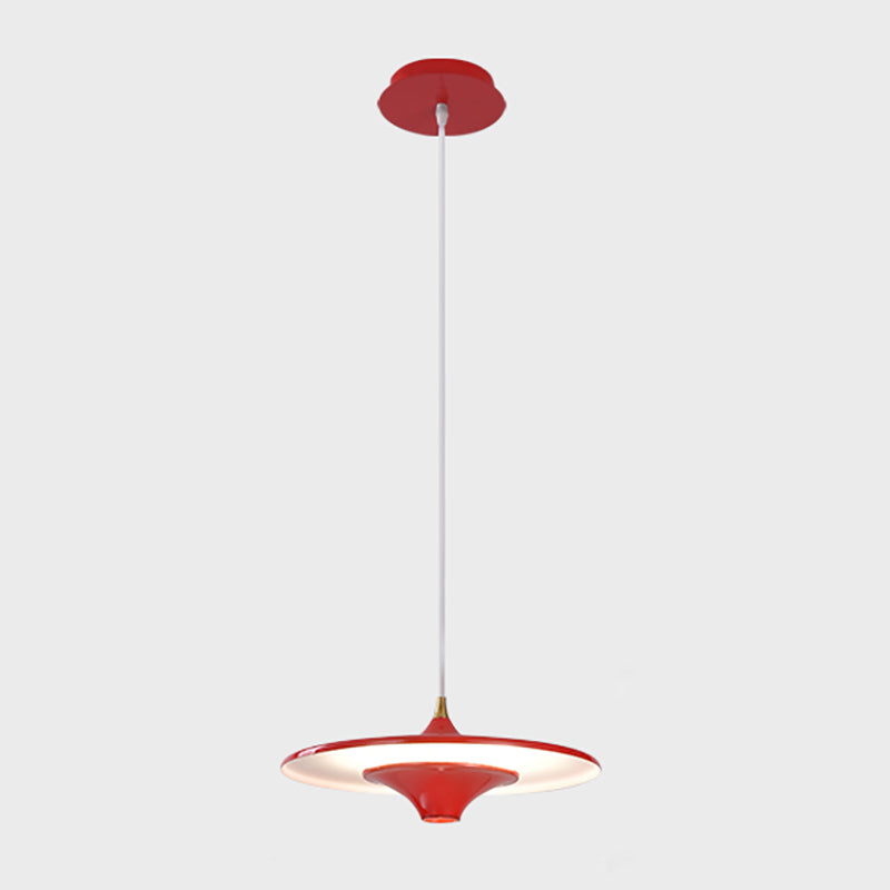 Nordic UFO Shape Pendant Light Metal Colorful Hanging Pendant for Living Room