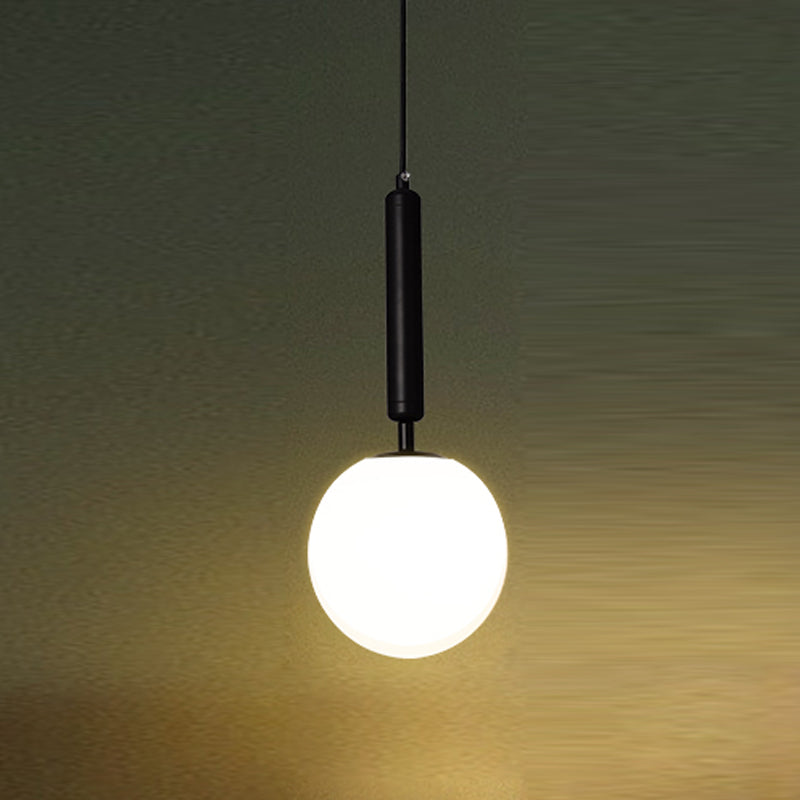Glass Spherical Shape Pendant Lighting Modern Style 1 Light Hanging Lamp for Living Room
