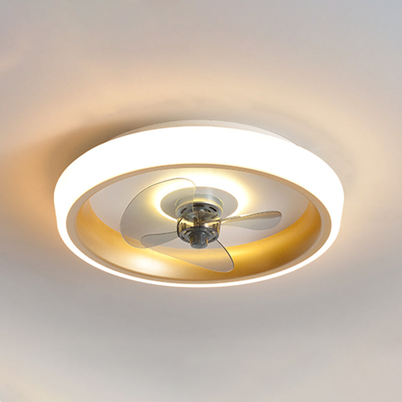 Cirkel metalen plafondventilator lamp Noordse led plafond gemonteerde verlichting