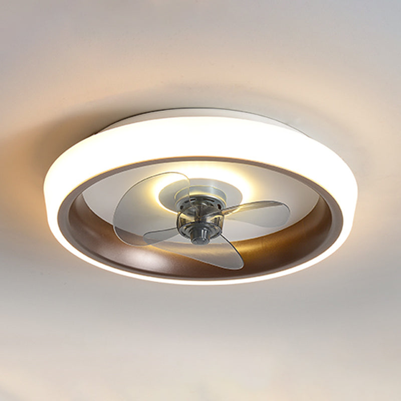 Cirkel metalen plafondventilator lamp Noordse led plafond gemonteerde verlichting