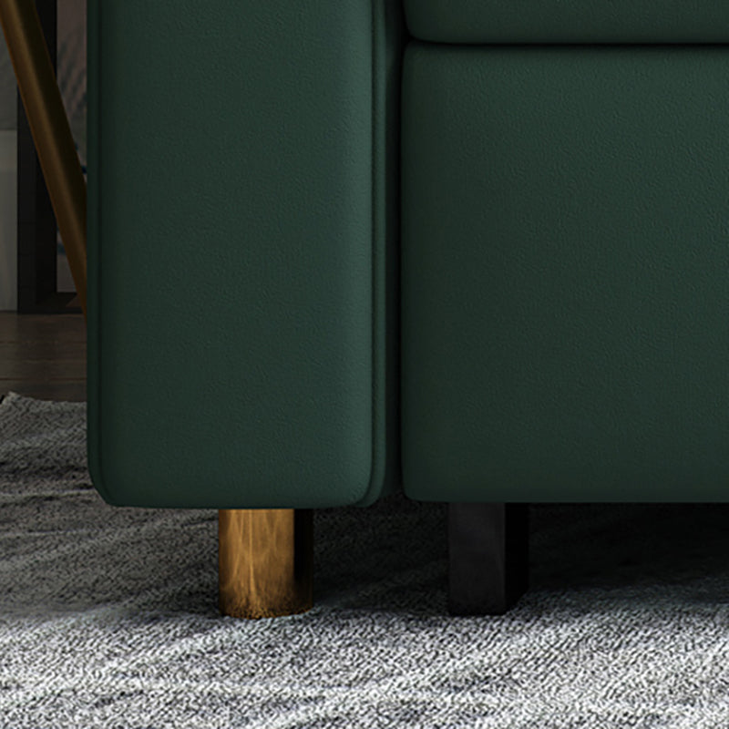 35.43 "H Linen/Fux in pelle convertibile Sleeter Square braccio trapuntato