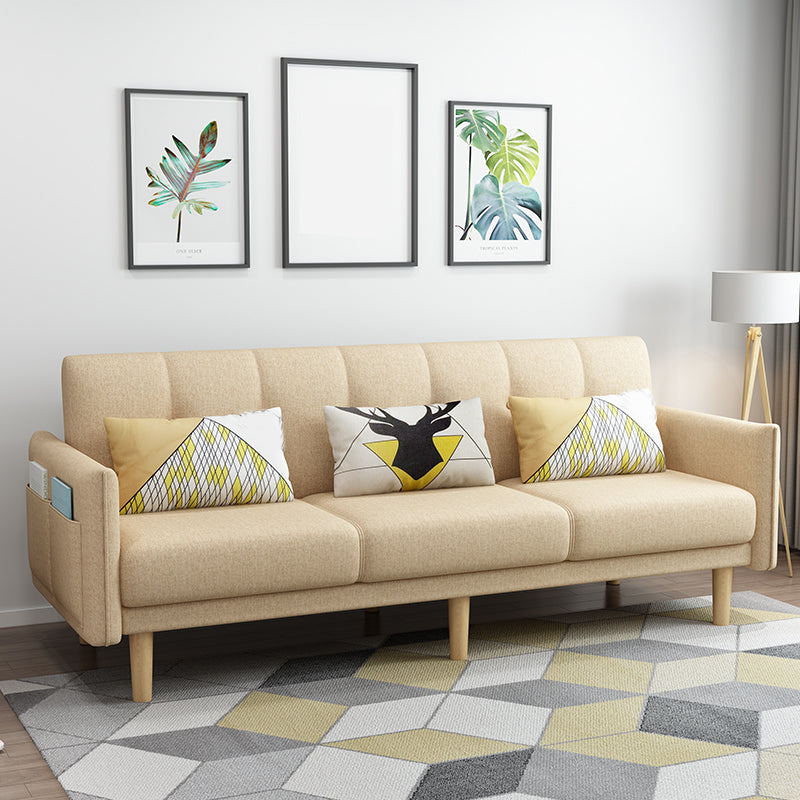 Quadratarm mit Baumwollmischung 25,98 "W Cabrio -Schlafsofa für Wohnung.