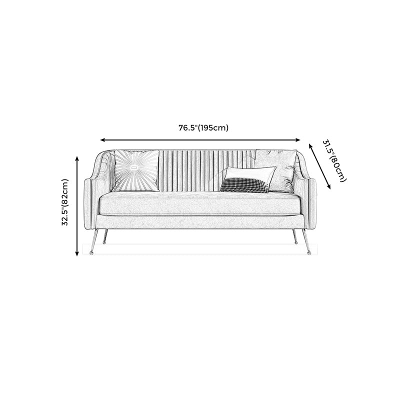 Faux Leder modernes Sofa 31 "W Habed Armsofa für Wohnzimmer