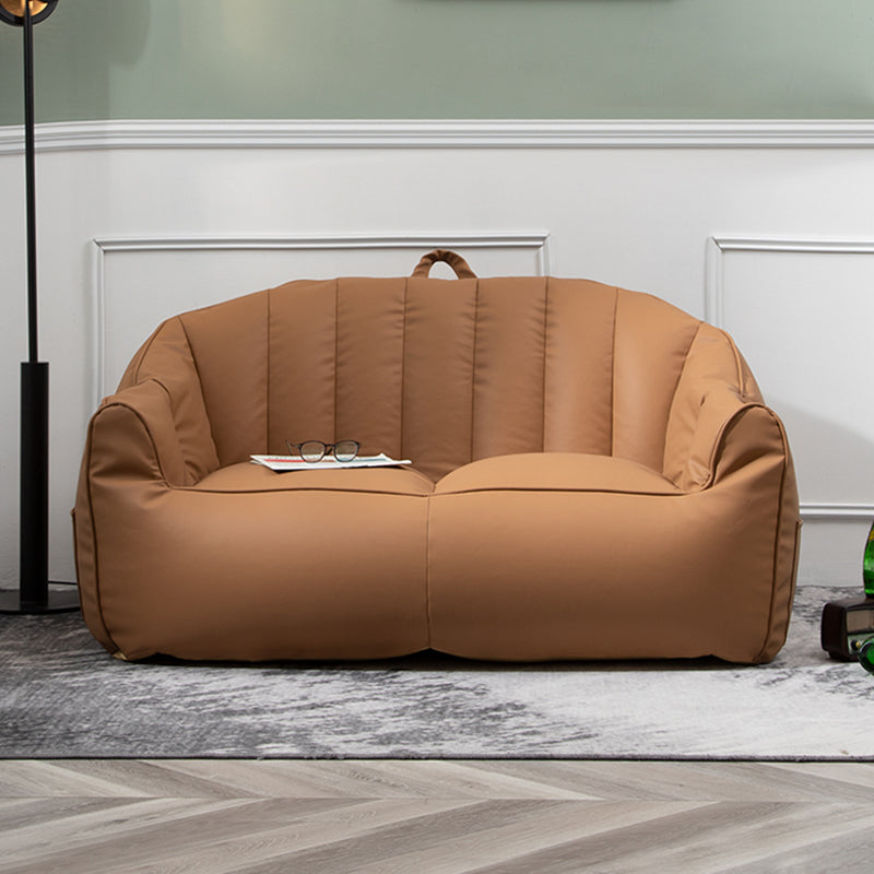 Sofá de almohada de almohada de cuero de piel sintética contemporánea Sofá de almohada cosida para apartamento para apartamento