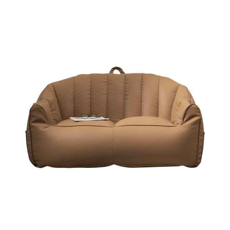 Sofá de almohada de almohada de cuero de piel sintética contemporánea Sofá de almohada cosida para apartamento para apartamento