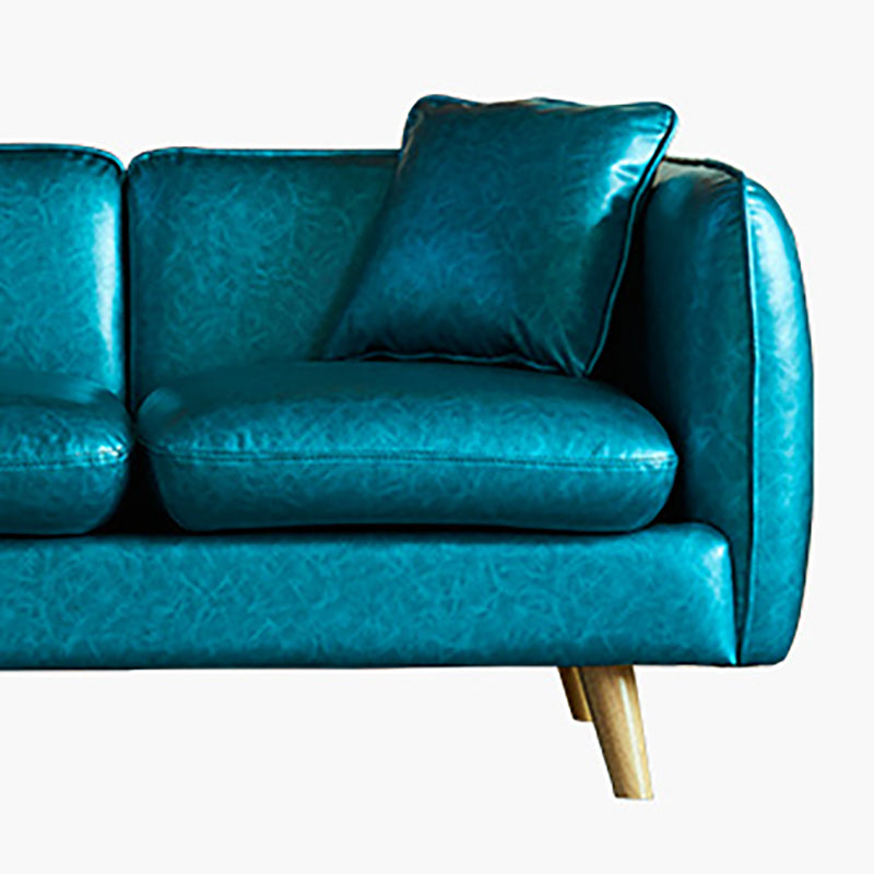 Tuxedo Arm Sofa Nordic 30.31" D x 25.2" H Faux Leather Seating