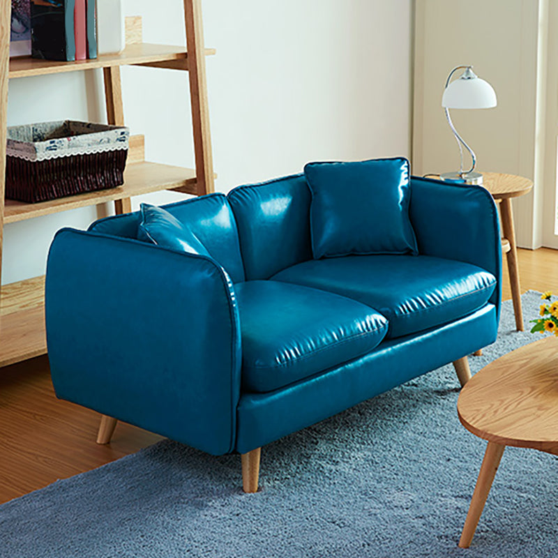 Tuxedo Arm Sofa Nordic 30.31" D x 25.2" H Faux Leather Seating