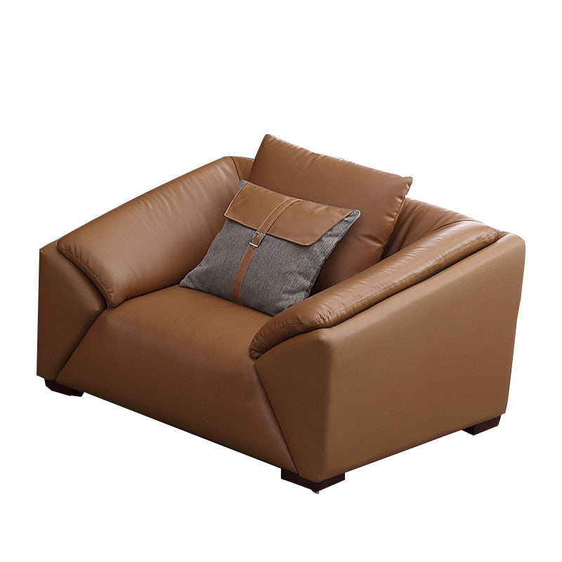 Contemporary Standard Sofa Pillow Top Arm Bench Seating with Pillows