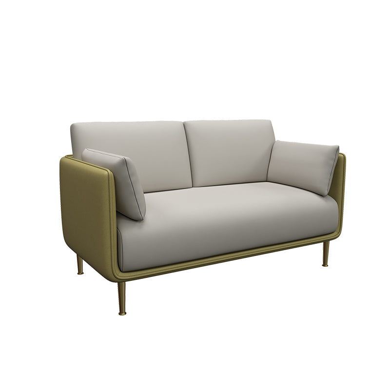 Contemporary Fabric Cushions Sofa 33.46"High Pillow Top Arm Sofa for Restaurant