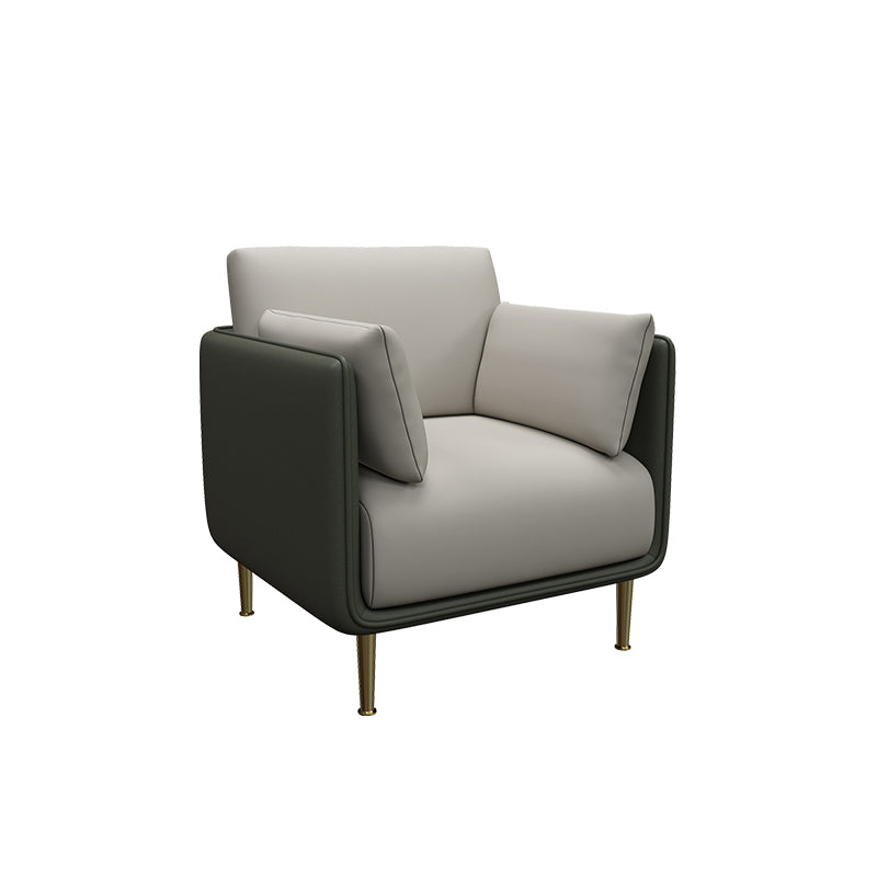 Contemporary Fabric Cushions Sofa 33.46"High Pillow Top Arm Sofa for Restaurant