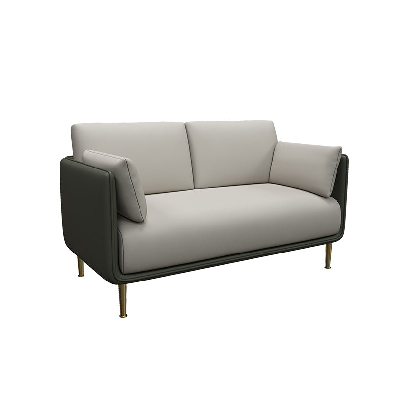 Contemporary Fabric Cushions Sofa 33.46"High Pillow Top Arm Sofa for Restaurant