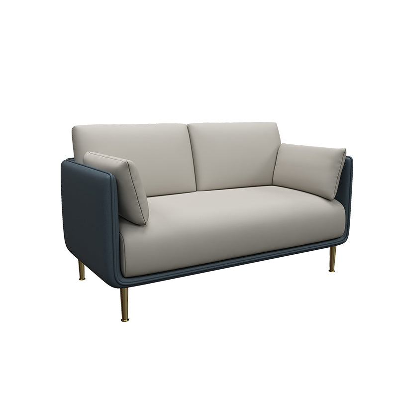Contemporary Fabric Cushions Sofa 33.46"High Pillow Top Arm Sofa for Restaurant