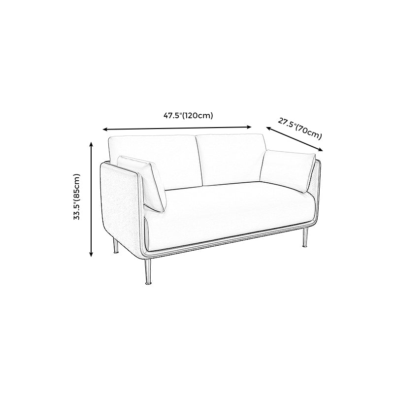 Contemporary Fabric Cushions Sofa 33.46"High Pillow Top Arm Sofa for Restaurant