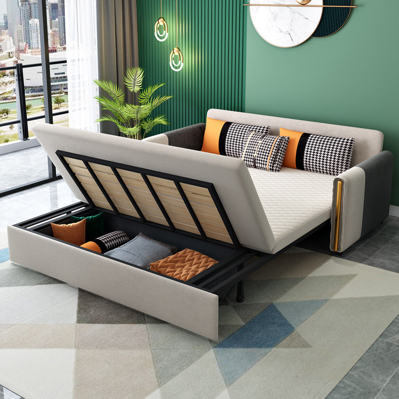 Reclining Square Arm Loveseat Modern Tight Back Bed Sofa Couch
