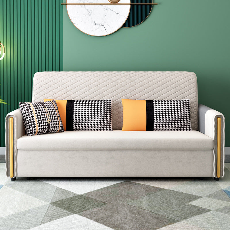 Reclining Square Arm Loveseat Modern Tight Back Bed Sofa Couch