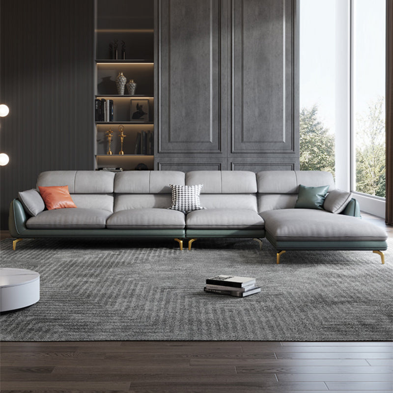 Sezione grigio chiaro grigio chiaro in fux scandinavo per l'appartamento