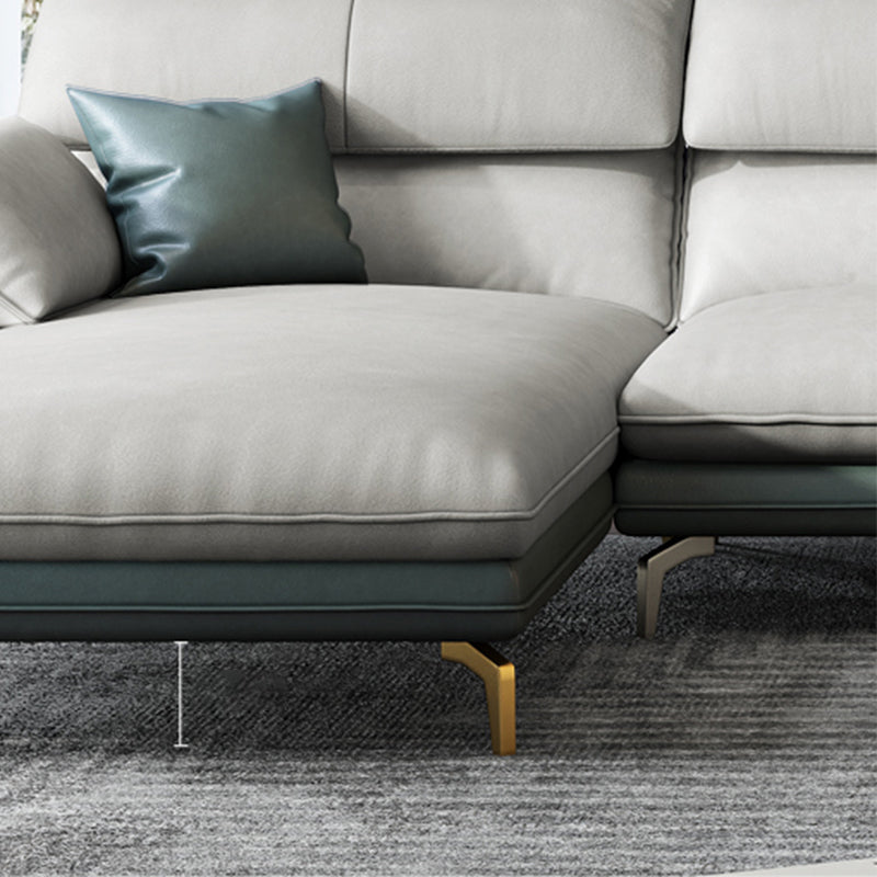 Sezione grigio chiaro grigio chiaro in fux scandinavo per l'appartamento