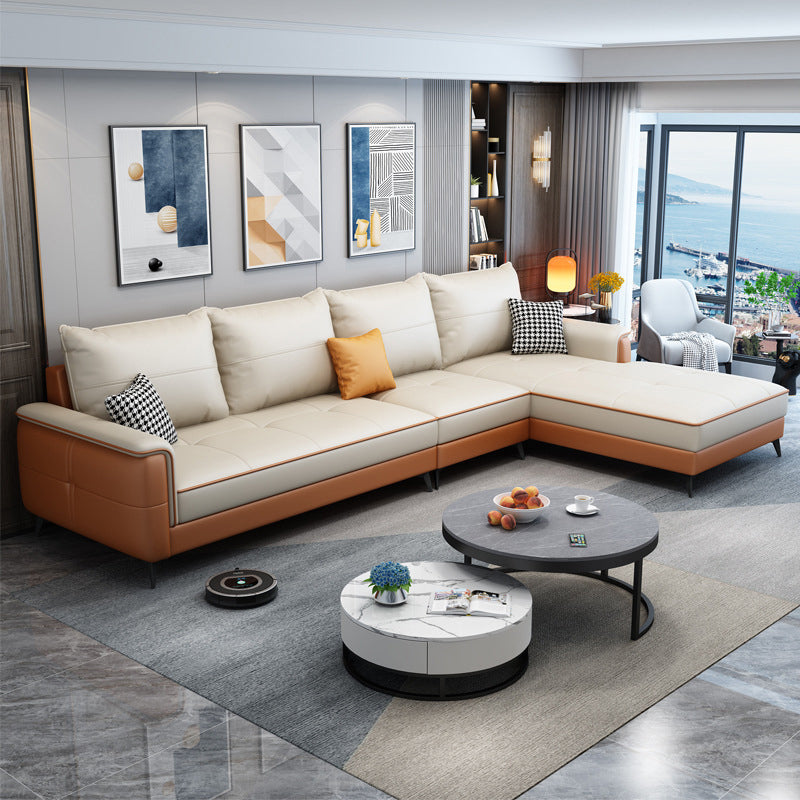 Cuscino a braccio quadrato indietro cuscini rimovibili a 4 sedili di divano a forma L