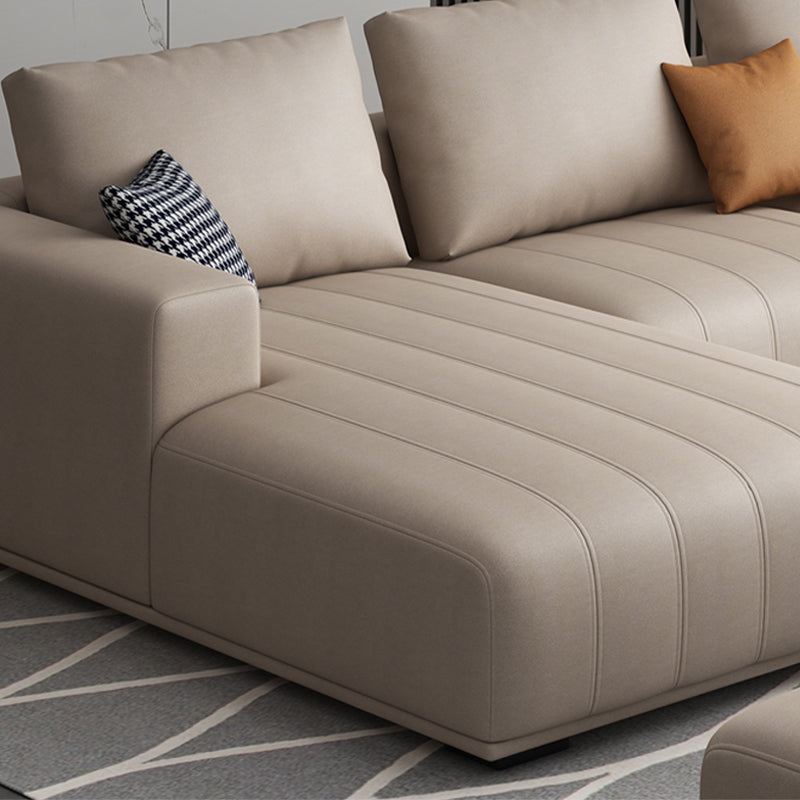 BEIGE MODERNA MODERNA FORNI IN FATTO SETTO SETTO/NEZIONALE CON CUSCIONI DI SCENDE