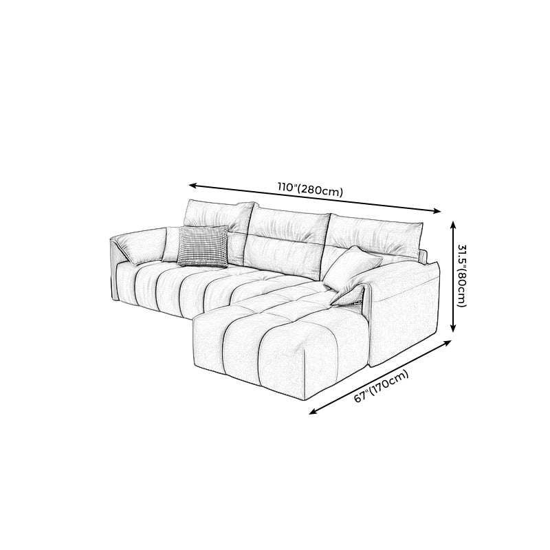 Cuscino grigio scuro posteriore cuscini rimovibili contemporanei divano a forma di l e chaise
