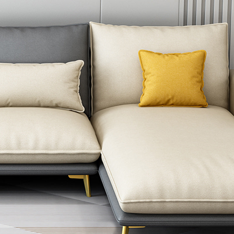 129.92 " W √ó 70.87" D √ó 35.43" H Removable Cushions Faux Leather Square Arm sectional