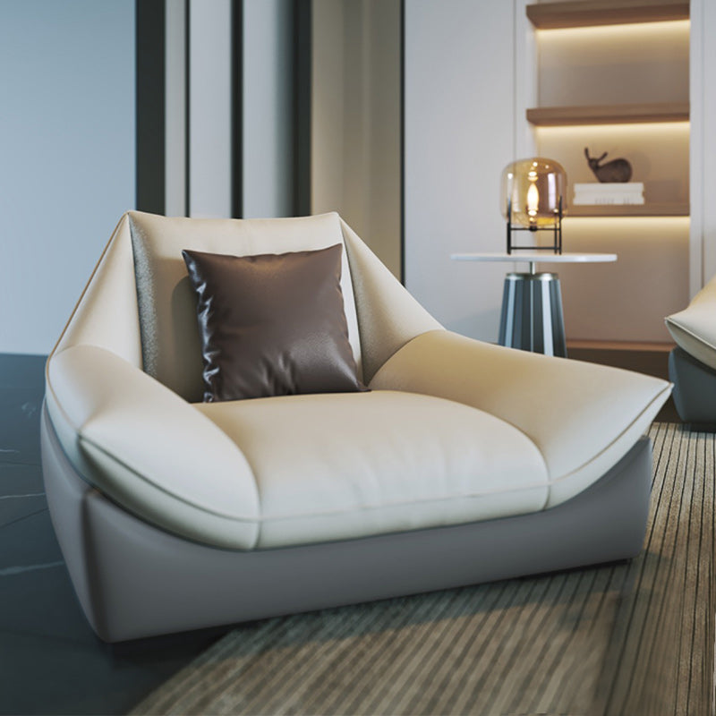 Tufted Faux Leather Pillow Top Arm Sofa with Stain Resistant and Waterproof