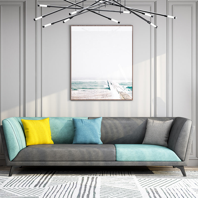 Modern Faux Leather Flared Arm Sofa and Sectional for Living Room and Bedroom