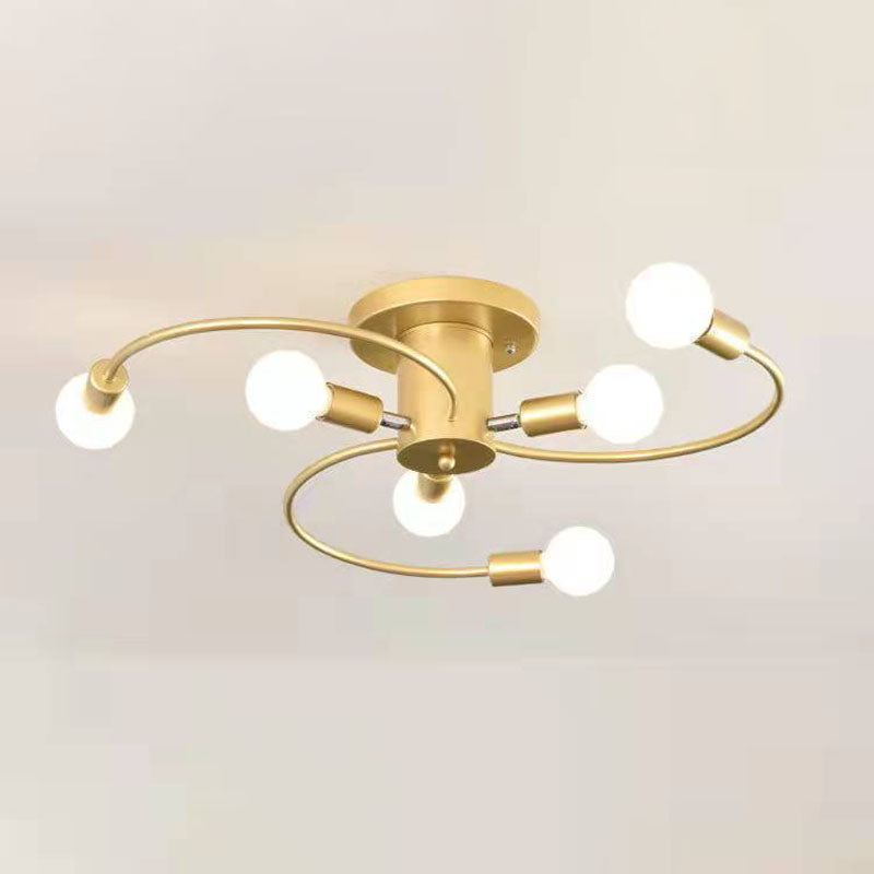 Metallic Swirl plafondlamp industriële stijl woonkamer semi spoeling mount licht