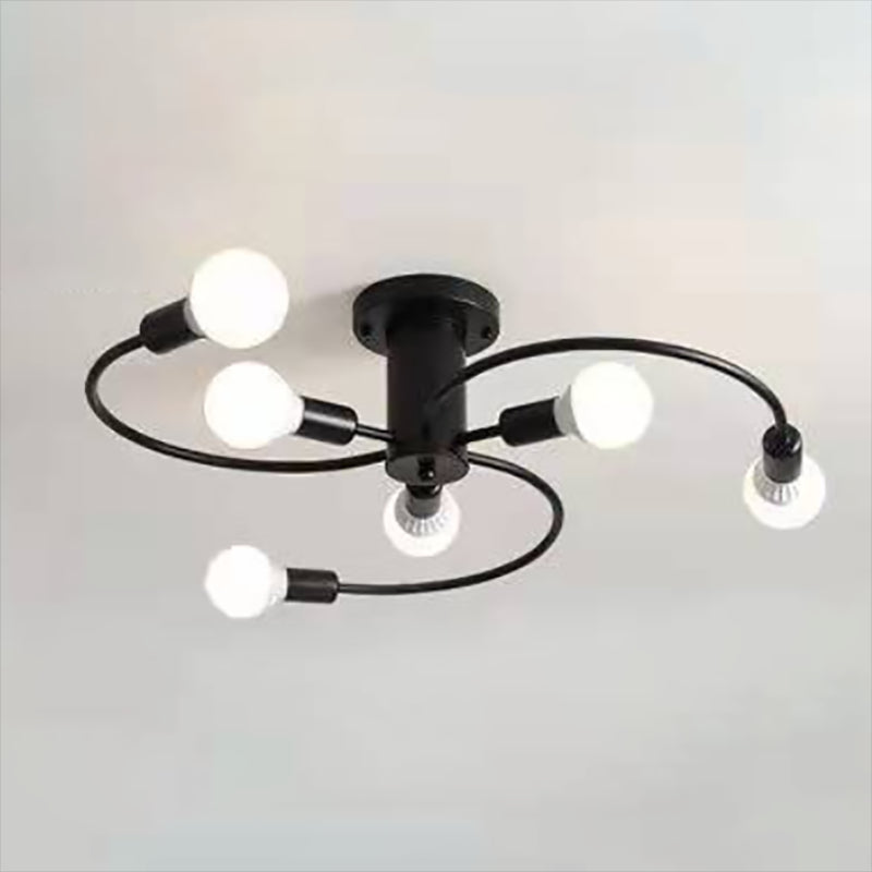 Metallic Swirl plafondlamp industriële stijl woonkamer semi spoeling mount licht