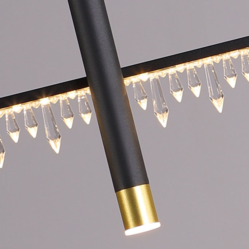 Minimalistische lineare LED -Pendelleuchte Lichtkristall -Essraum Island Leuchte Leuchte