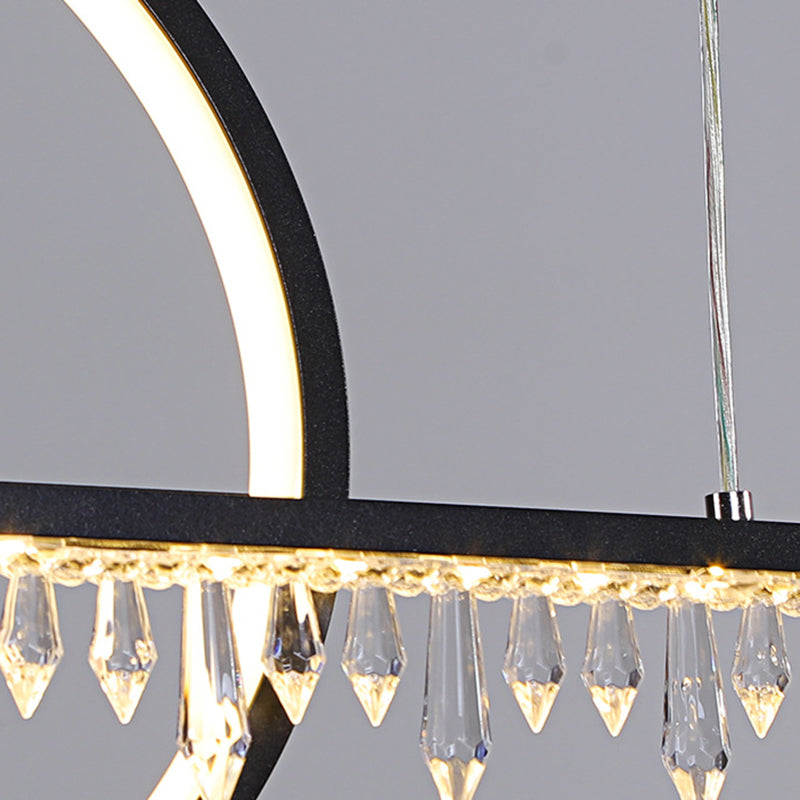 Minimalistische lineare LED -Pendelleuchte Lichtkristall -Essraum Island Leuchte Leuchte