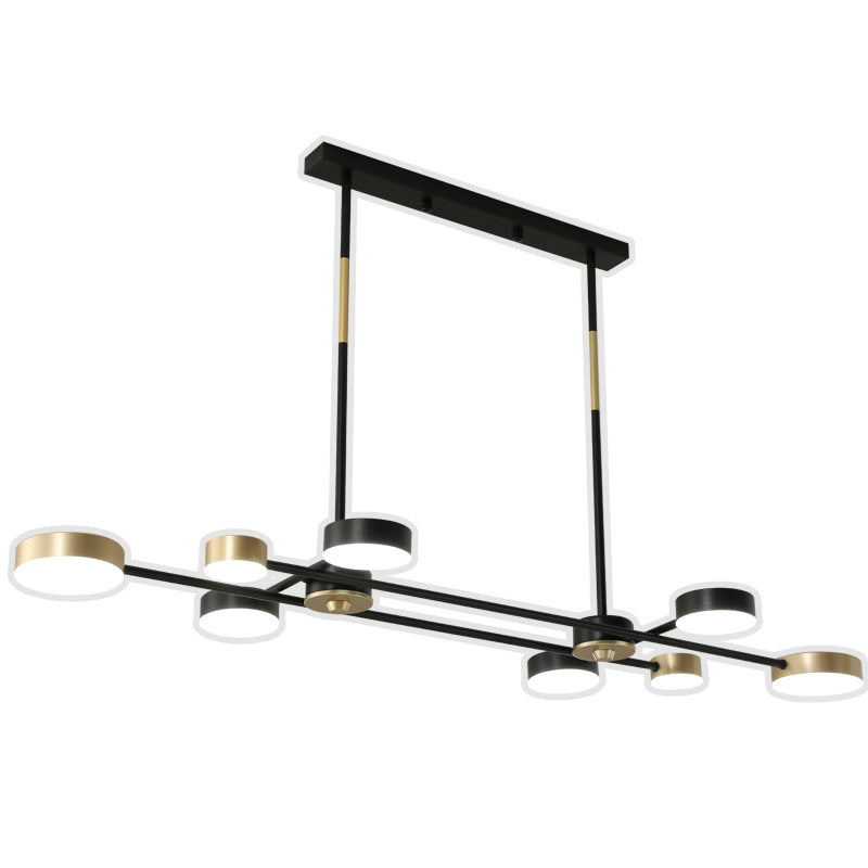 Postmodern LED Island Lamp Round Shape Metal Suspension Light for Dining Room