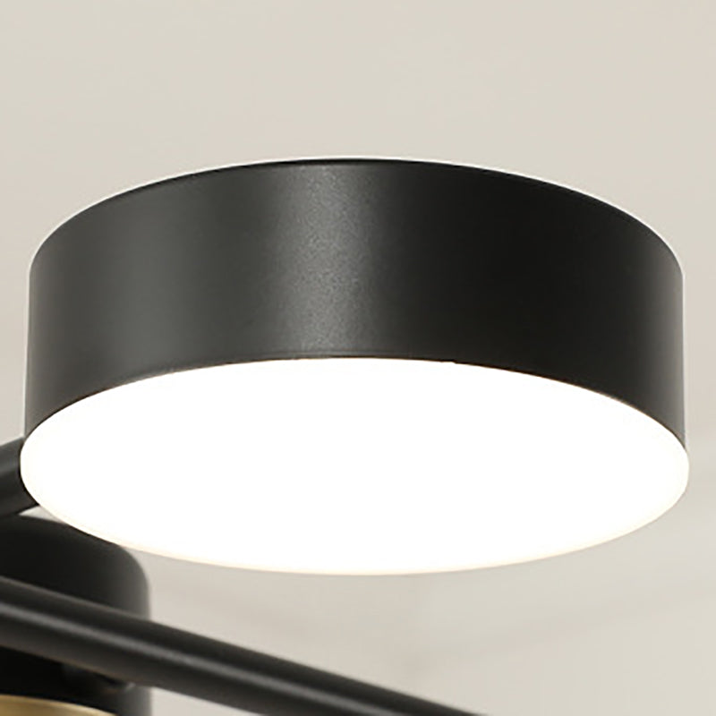 Postmodern LED Island Lamp Round Shape Metal Suspension Light for Dining Room