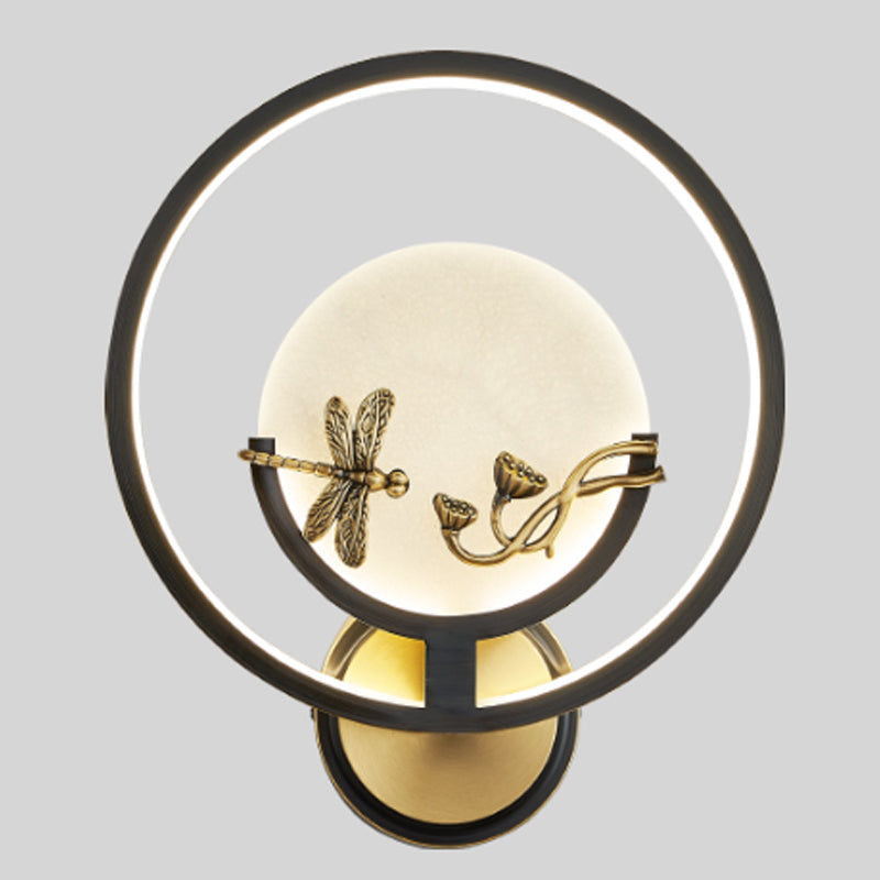 Jade Wall Sconce Modern Style Simple Stone Wall Mount Lamp for Living Room