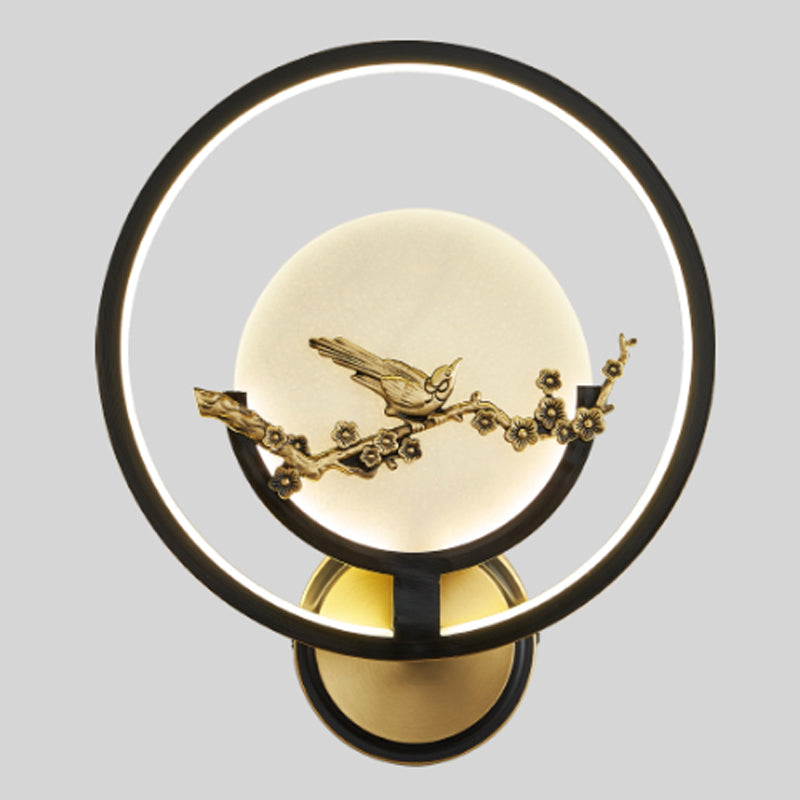 Jade Wall Sconce Modern Style Simple Stone Wall Mount Lamp for Living Room