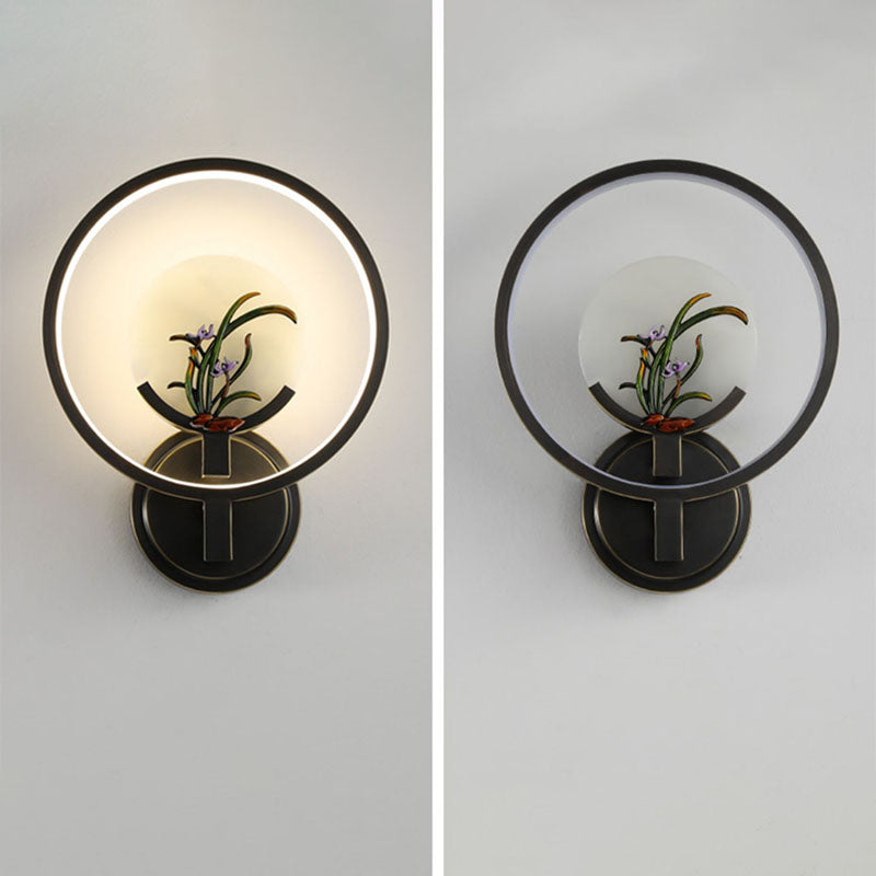 Jade Wall Sconce Modern Style Simple Stone Wall Mount Lamp for Living Room