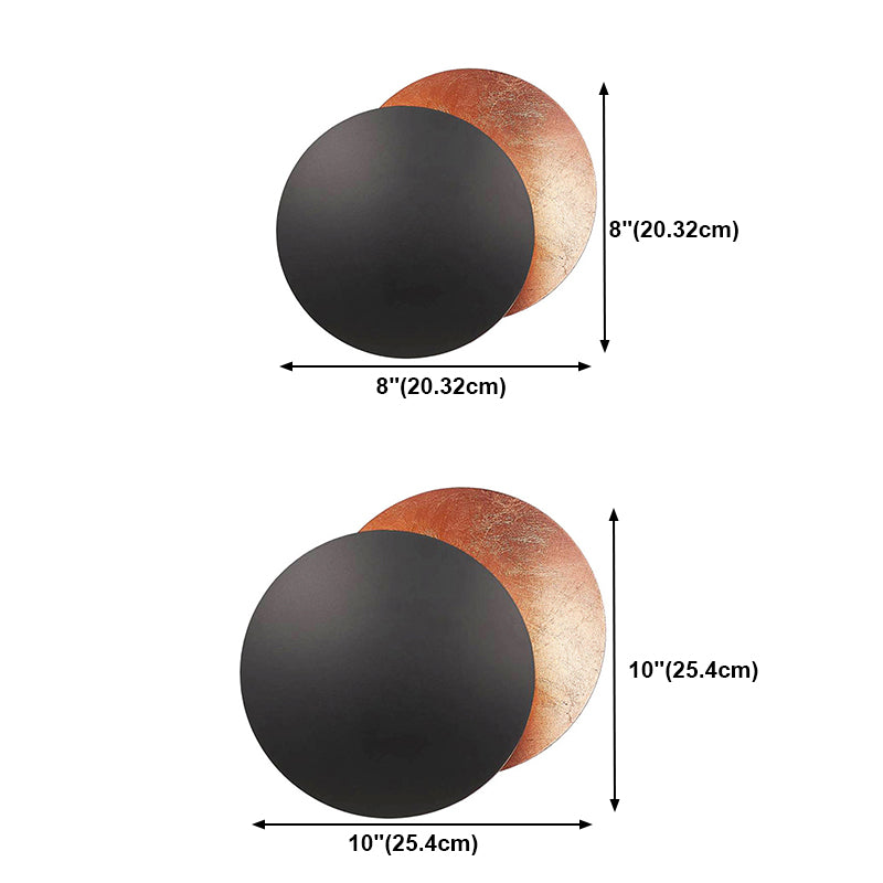 Zeitgenössische Stil runde Wandmontagelampen Metall 1 Lichtwandbeleuchtung