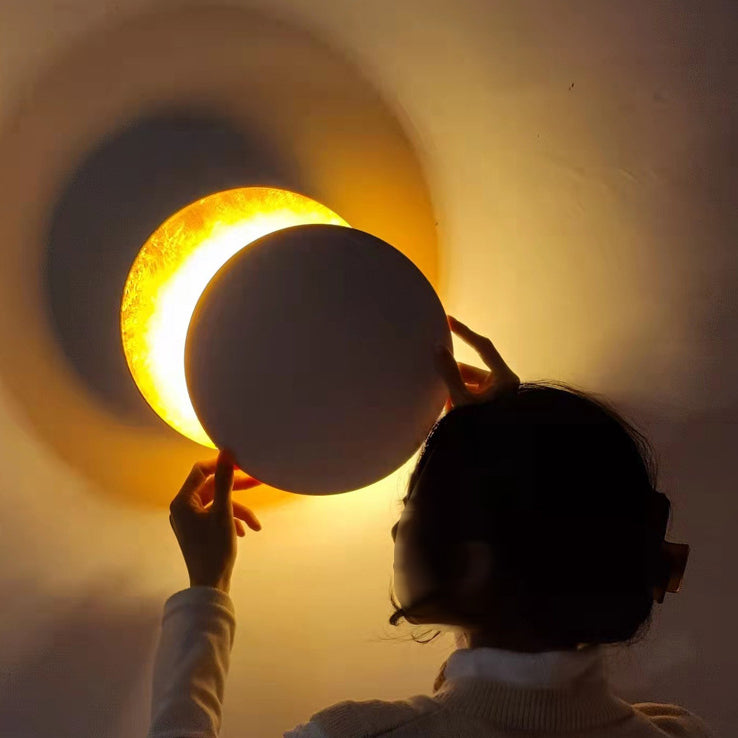 Contemporary Style Round Wall Mounted Lamps Metal 1 Light Wall Lighting