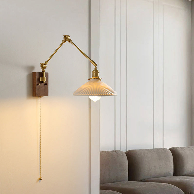 Retractable Arm Wall Sconce Modern Style Simple Wall Mount Lamp for Living Room
