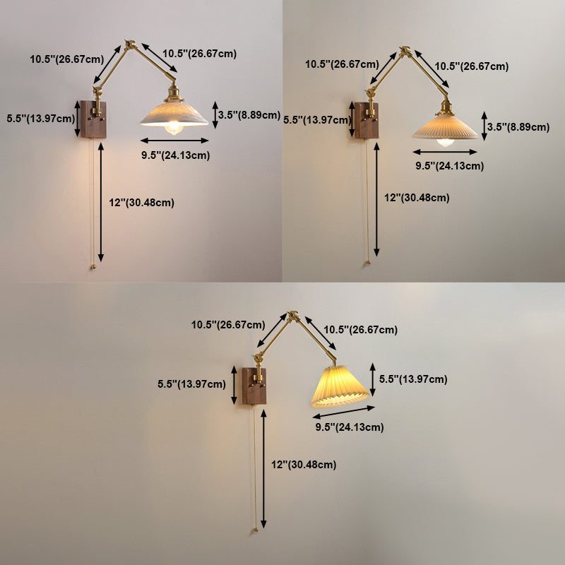 Retractable Arm Wall Sconce Modern Style Simple Wall Mount Lamp for Living Room