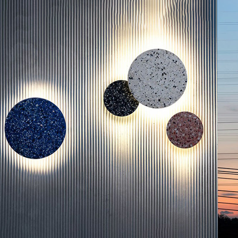 Stone Wall Mount Light Modern LED Wall Sconce Light with Stone Shade for Living Room